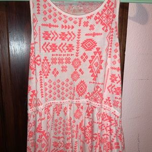 Justice pink and white, flare top